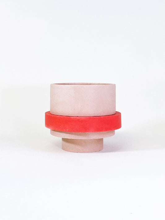 Piccolo Pot Blush Pink and Red